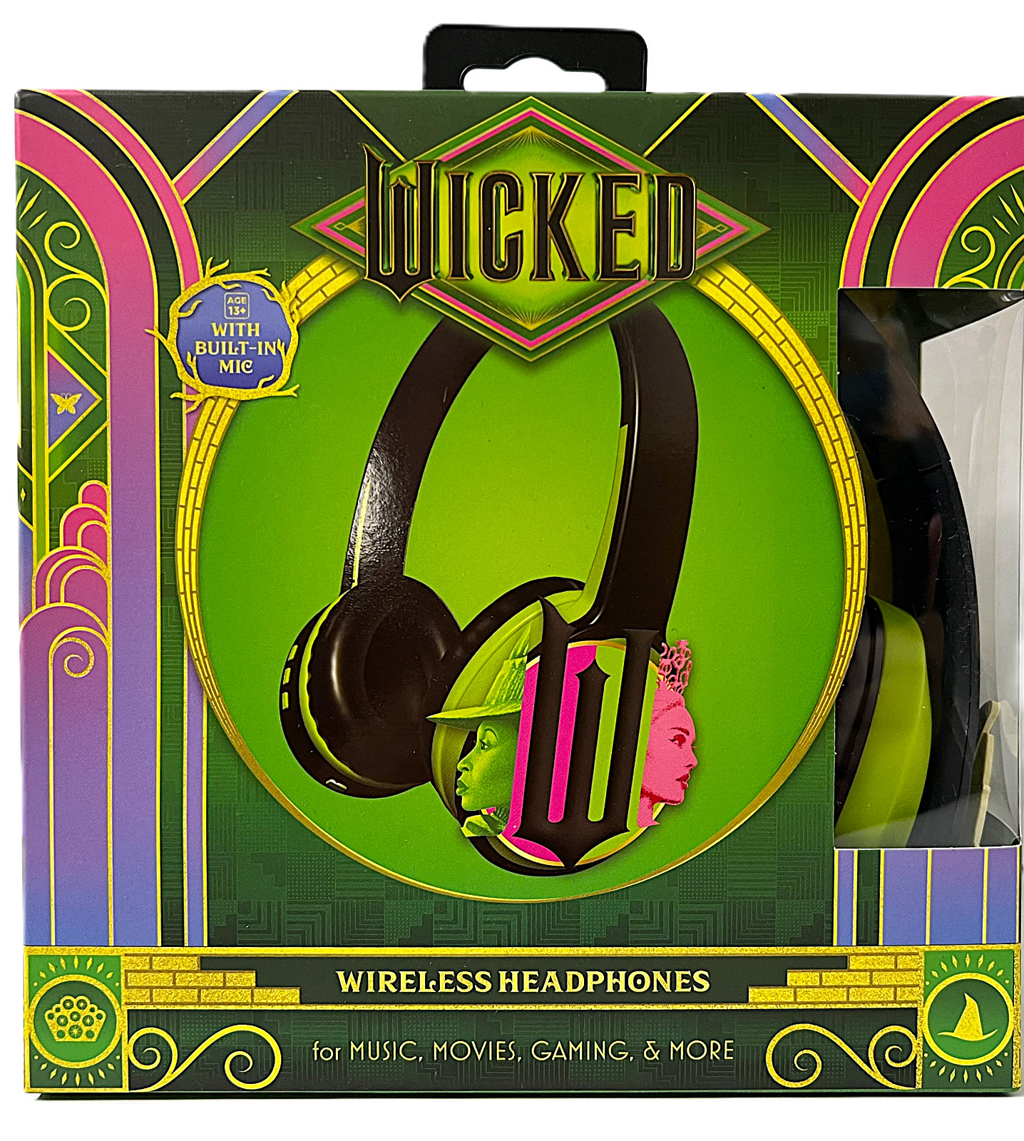 Wicked Wireless Headphones w/ Built-In Mic Ages 13+ w/ Charging Cable Brand New