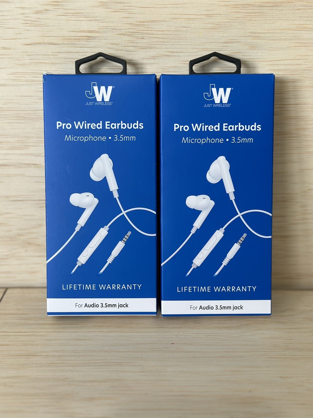 Lot Of 2 JW Pro Wired Earbud Microphone 3.5 Audio Jack Make & Receive call