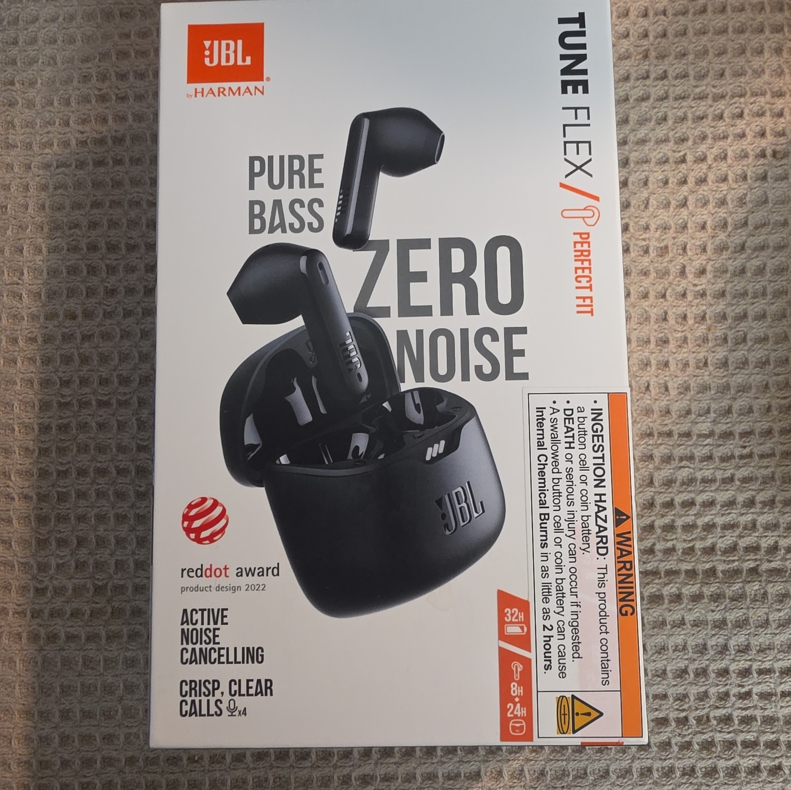 JBL Tune Flex Earbuds in Black- NEW IN BOX