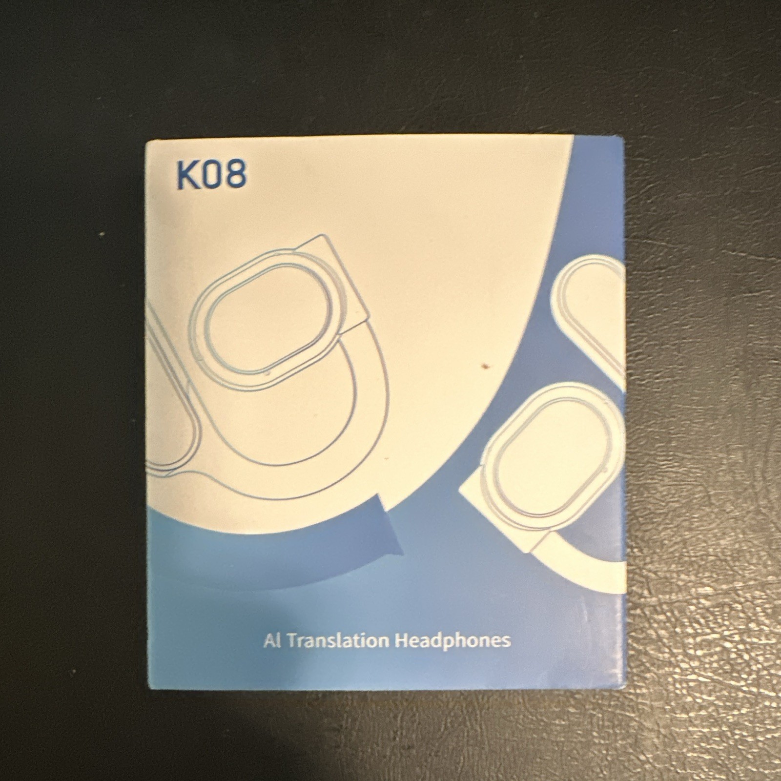 K08 AI Translation Over-Ear Headphones Bluetooth Micro-USB Blue/White New