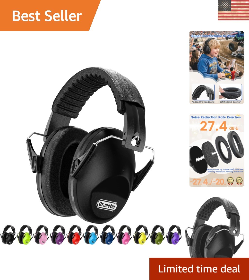 Adjustable Noise Cancelling Headphones for Kids – 27 dB Protection for Events
