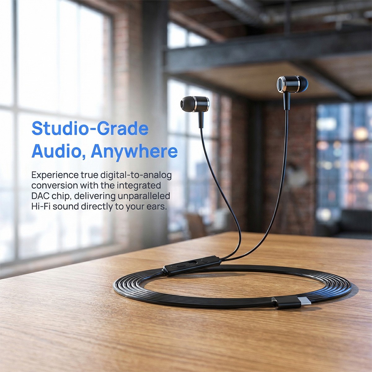 USB Type-C Digital In-Ear Earphones Hi-Res Audio for Samsung Type-C Phones Lot