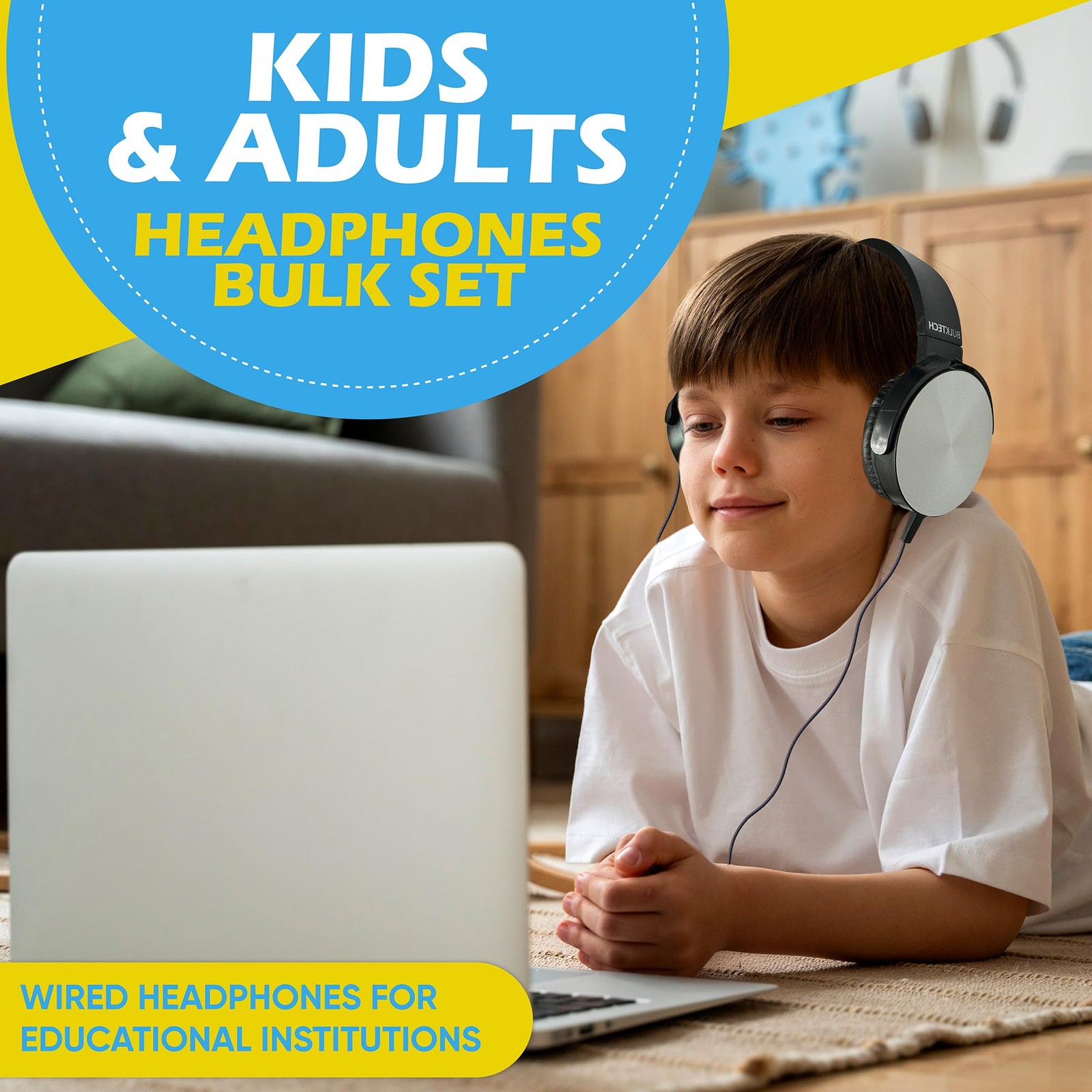 5 PCS Bulk Wired OnEar Leather Headphones 3.5mm Round Metal Housing Multi