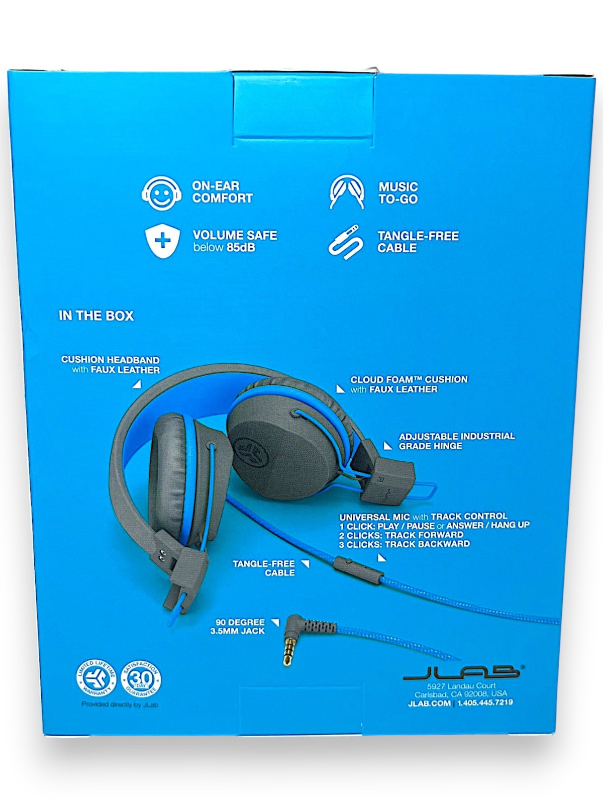 JLab – JBuddies Studio On-Ear Kids Wired Headphones – Gray/Blue J Lab Buddies