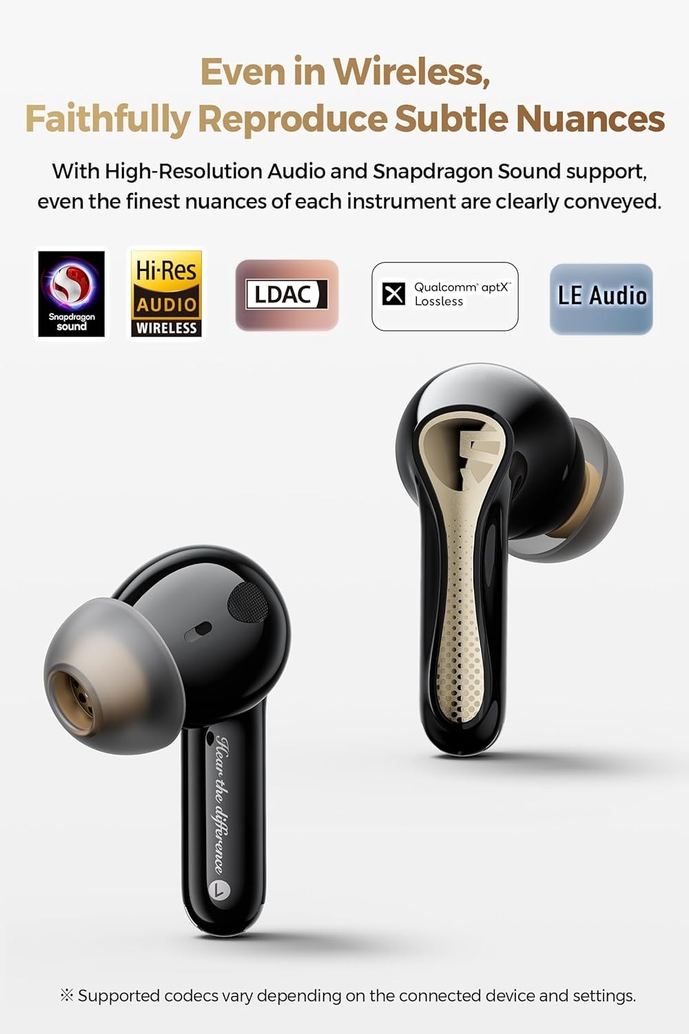 New Open Box-SOUNDPEATS Air5 Pro Plus Wireless Earbuds ANC Hi-Res Audio