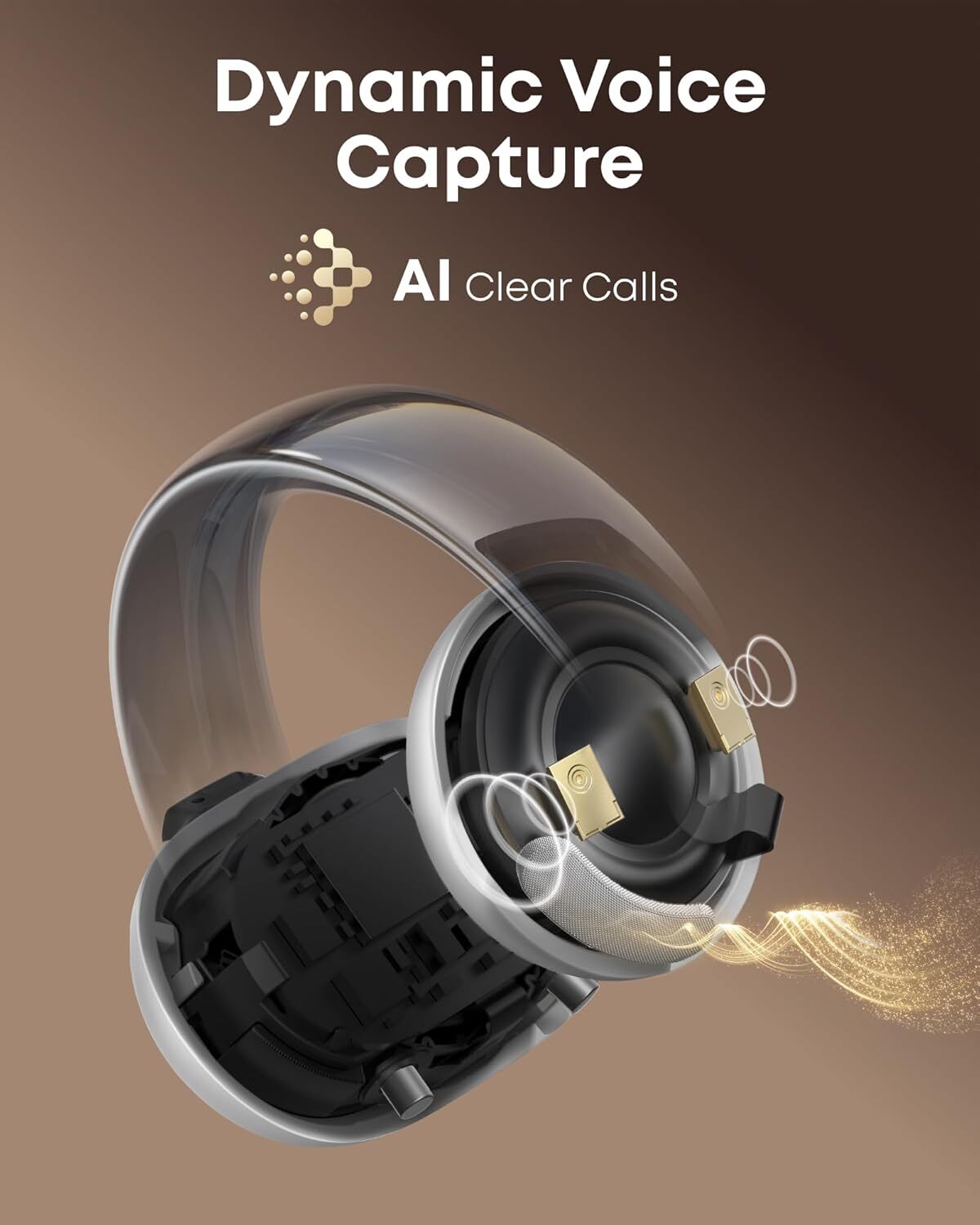 Soundcore AeroClip Open-Ear Clip-On Earbuds Adaptive Comfort 4 Mic&AI Clear Call