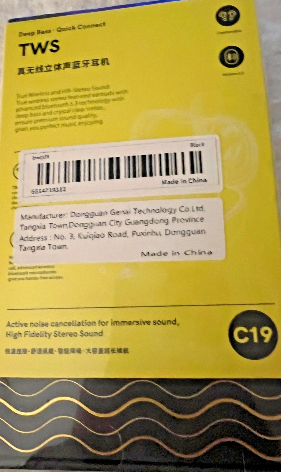 True Wireless Headphones New In Sealed Box, refer to Photos