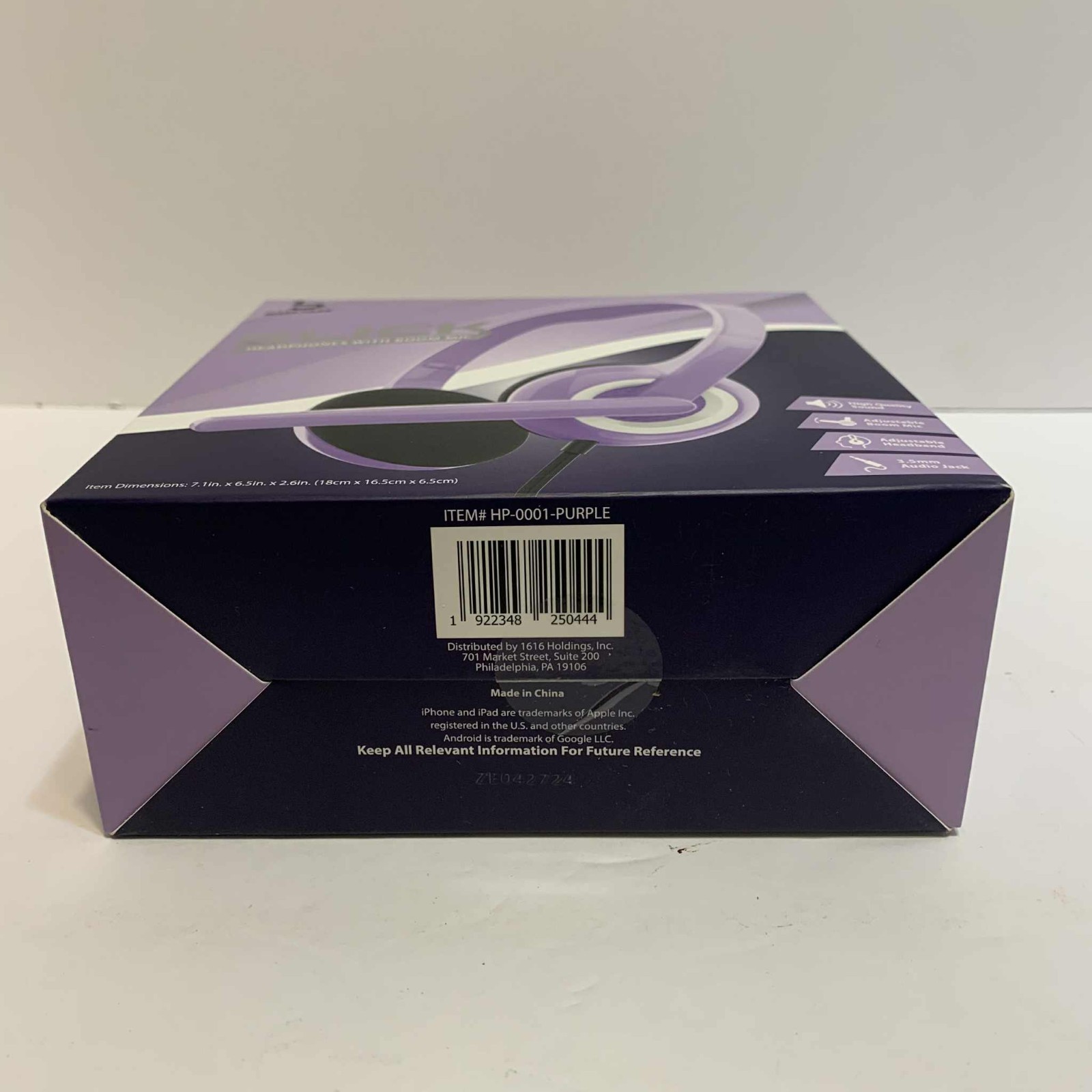 Bass Jaxx Slick Headphones with Boom Mic Open Box and Youse 8 pin to 3.5 mm jack