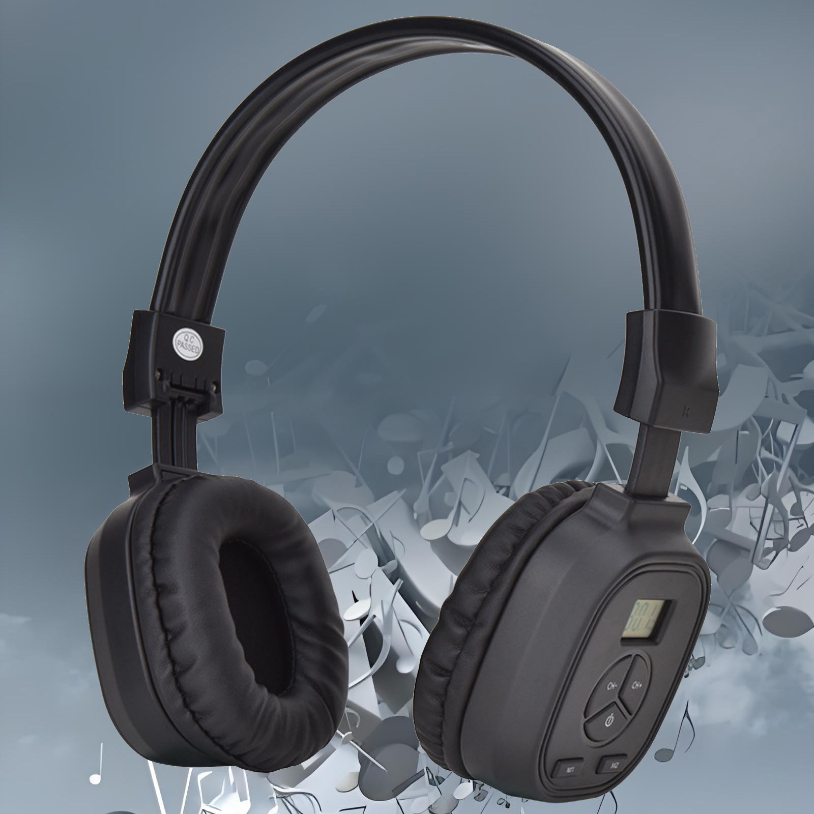 Foldable Receiver Over-Ear Headphone Supports FM (No AM) transistor radio