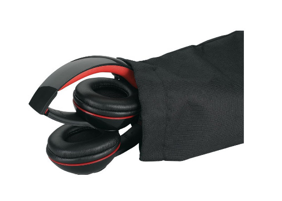 Brand New iHome iB45 On-Ear Folding Headphones with Travel Pouch Red