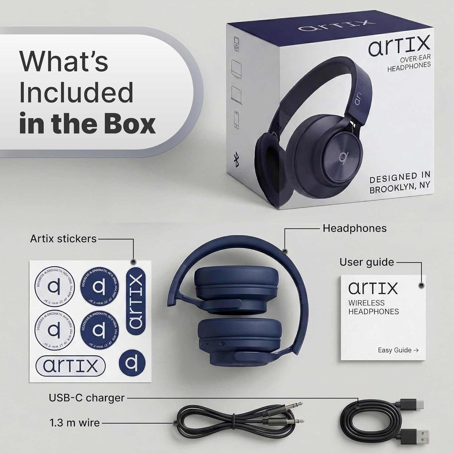 CL750 Wireless Headphones over Ear, 40 Hours Playtime and 3 EQ Music Modes Bluet