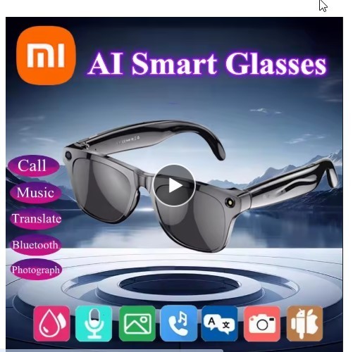 XIAOMI 4K SMART SUNGLASSES WIRELESS BLUETOOTH CALLS WORK HEADPHONES