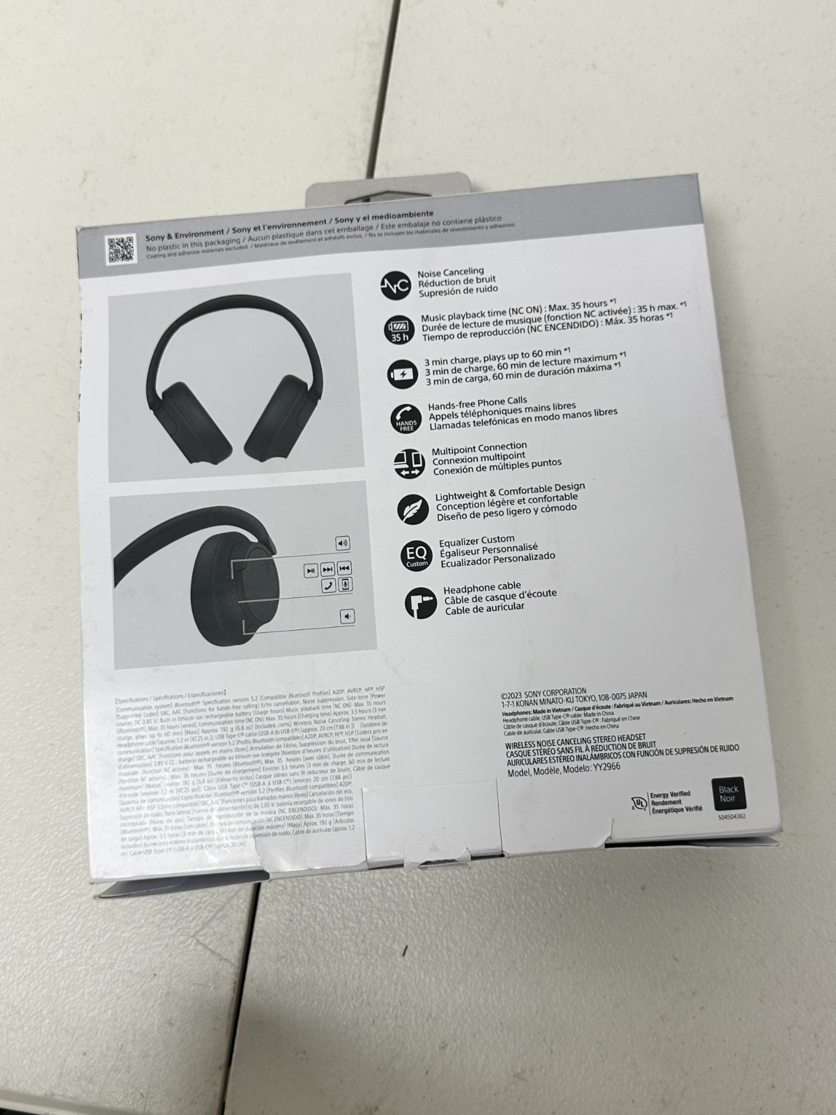Sony WH-CH720N-Noise Canceling Wireless Bluetooth Headphones- Black NEW