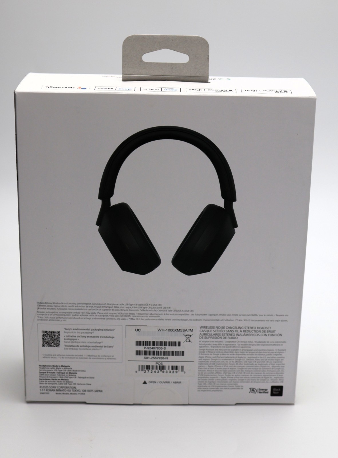 Sony WH-1000XM5/B Wireless Noise Canceling Over-Ear Headphones Open Box