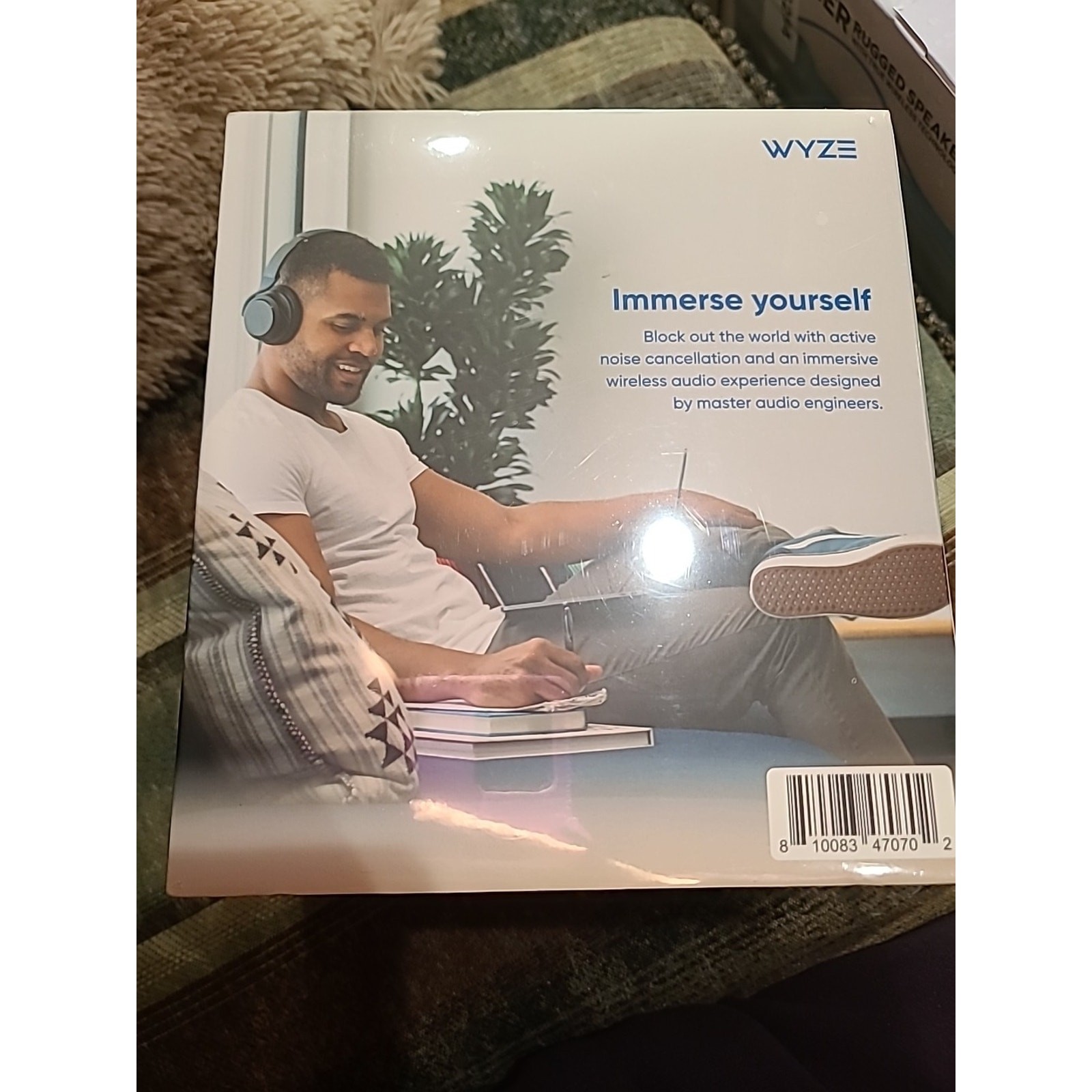 New Wyze Headphones Active Noise Cancellation Headphones Black WNCH1