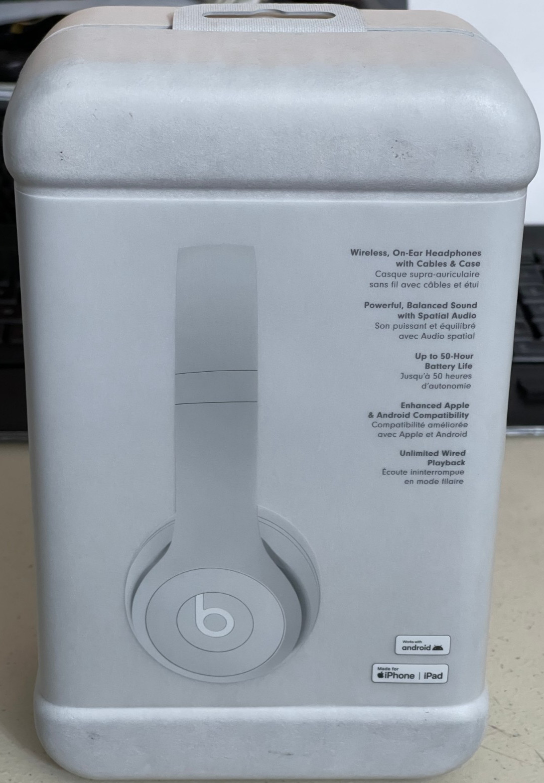 Beats Solo 4 On-Ear Headphones MG7J4LL/A Bluetooth Apple Android A3140 Matte Gra