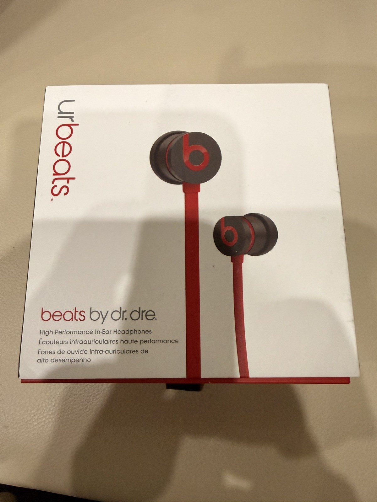 Beats by Dr. Dre urBeats In-Ear Headphones Black Red Wired with Mic & RemoteTalk