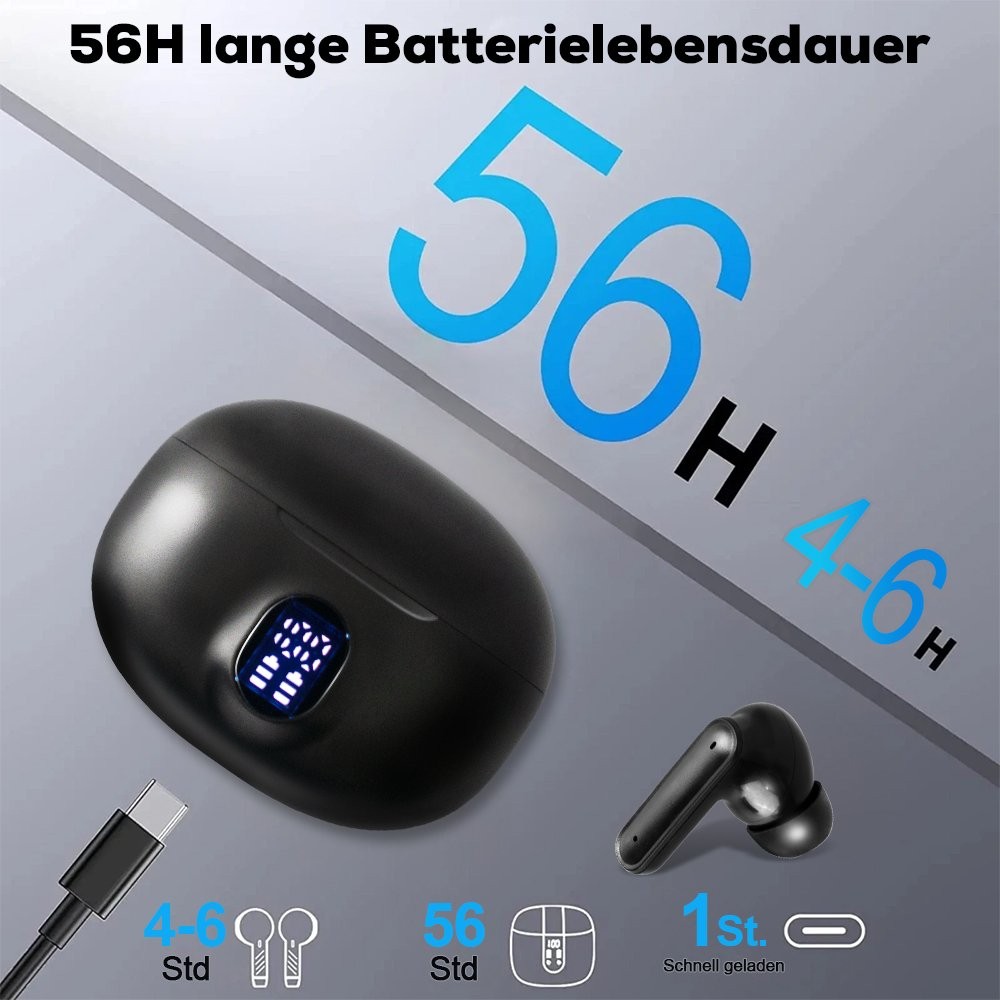TWS Bluetooth Earbuds Waterproof Bluetooth 5.1 Headset Noise Cancelling Wireless