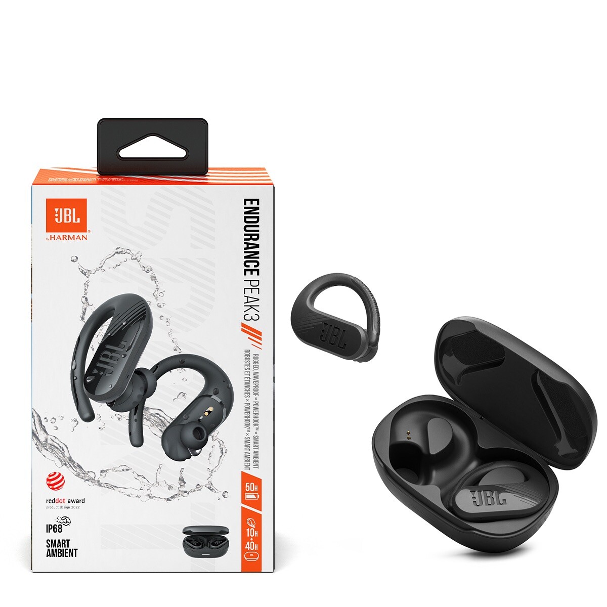 JBL Endurance PEAK 3 Earbuds BRAND NEW JBL Wireless Earbuds -Black-