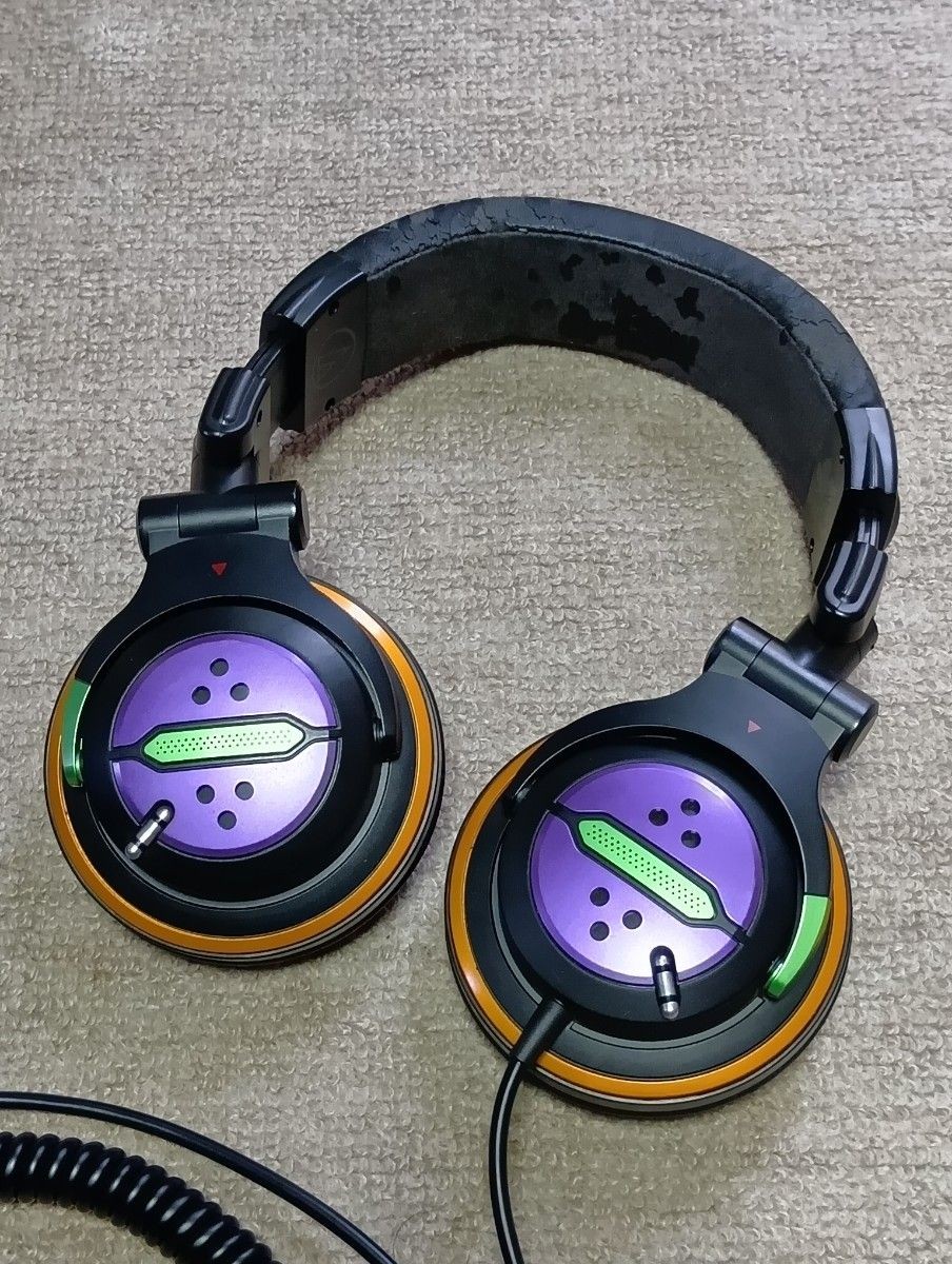 Rare Audio-Technica SCRH-00006 Evangelion Headphones A.T.EVA01 Used Boxed Japan