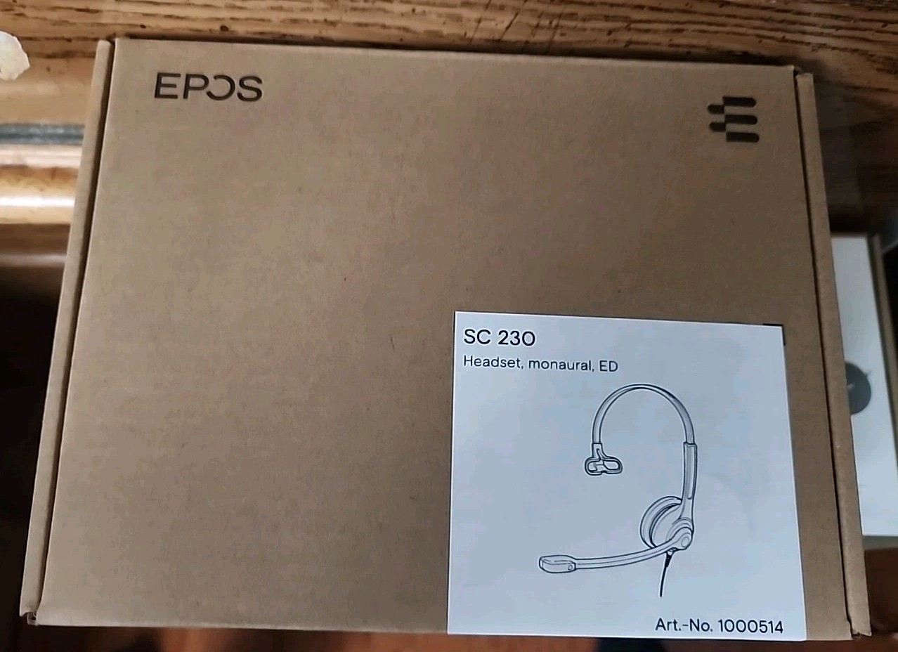 EPOS IMPACT SC 230 Headset (1000514) BRAND NEW With Phone Cable Included