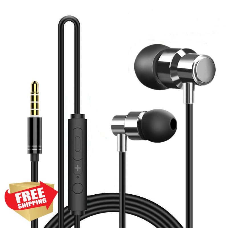 Accessonico 6ft Wired Earbuds Mic Volume Control