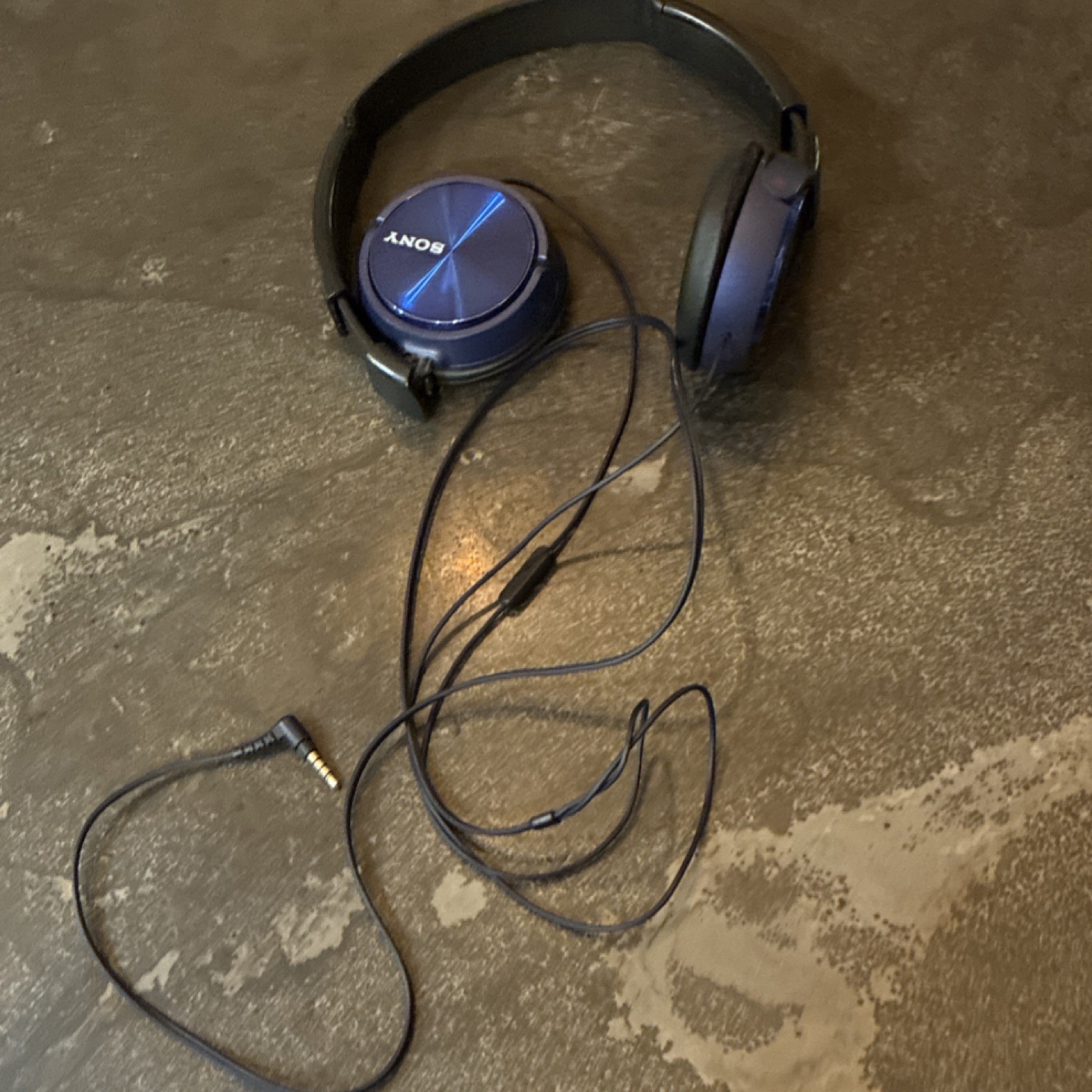 Sony MDR-ZX310AP Wired On-Ear Headphones 3.5mm In-Line Mic Blue/Black