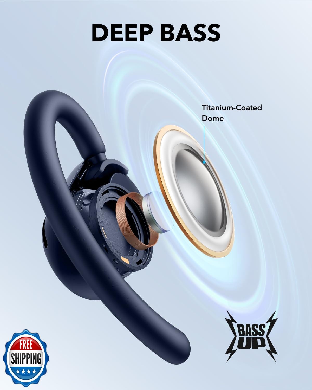 Soundcore V20i by Anker Open-Ear Headphones, Adjustable Ear Hooks