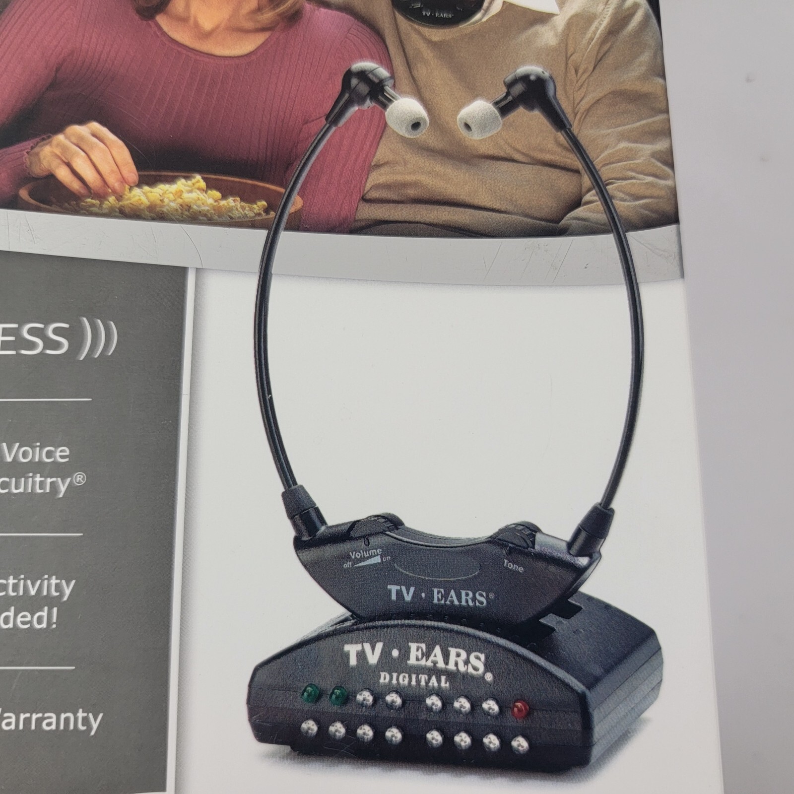 TV EARS 5.0 Digital Wireless Item # 11741 Headset Transmitter Connection Cords