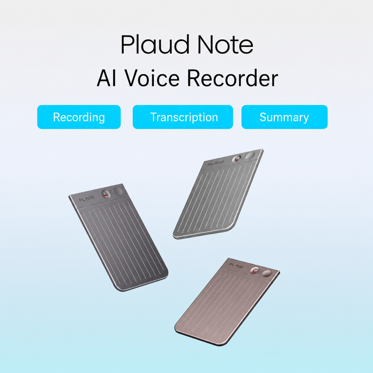 Plaud Note AI Voice Recorder 64GB 30 Hour Auto Transcription 112 Languages