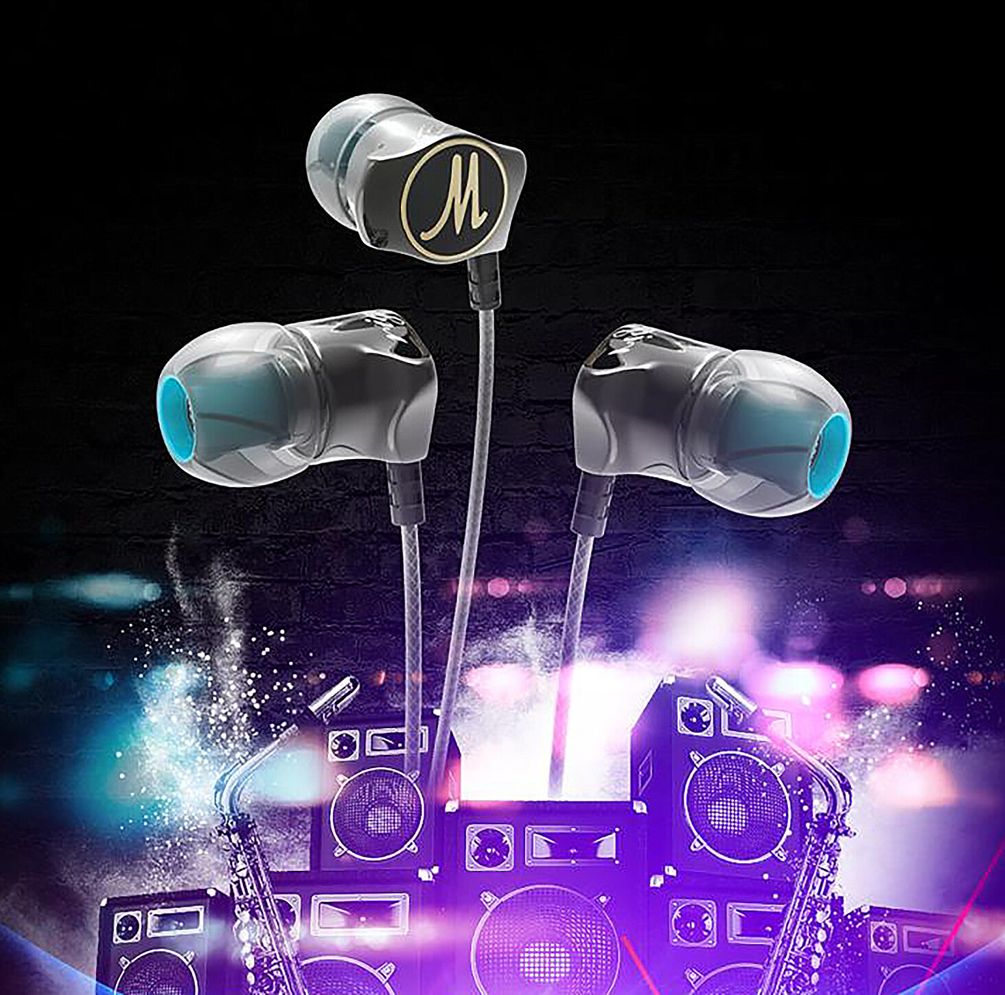 QKZ DM7 Metall In-Ear-Kopfhörer Kabel 120dB Ergonomische Sport Ohrhörer Mikrofon