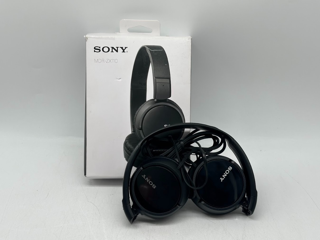 Sony MDR-ZX110 ZX Series Wired On-Ear Headphones – Black