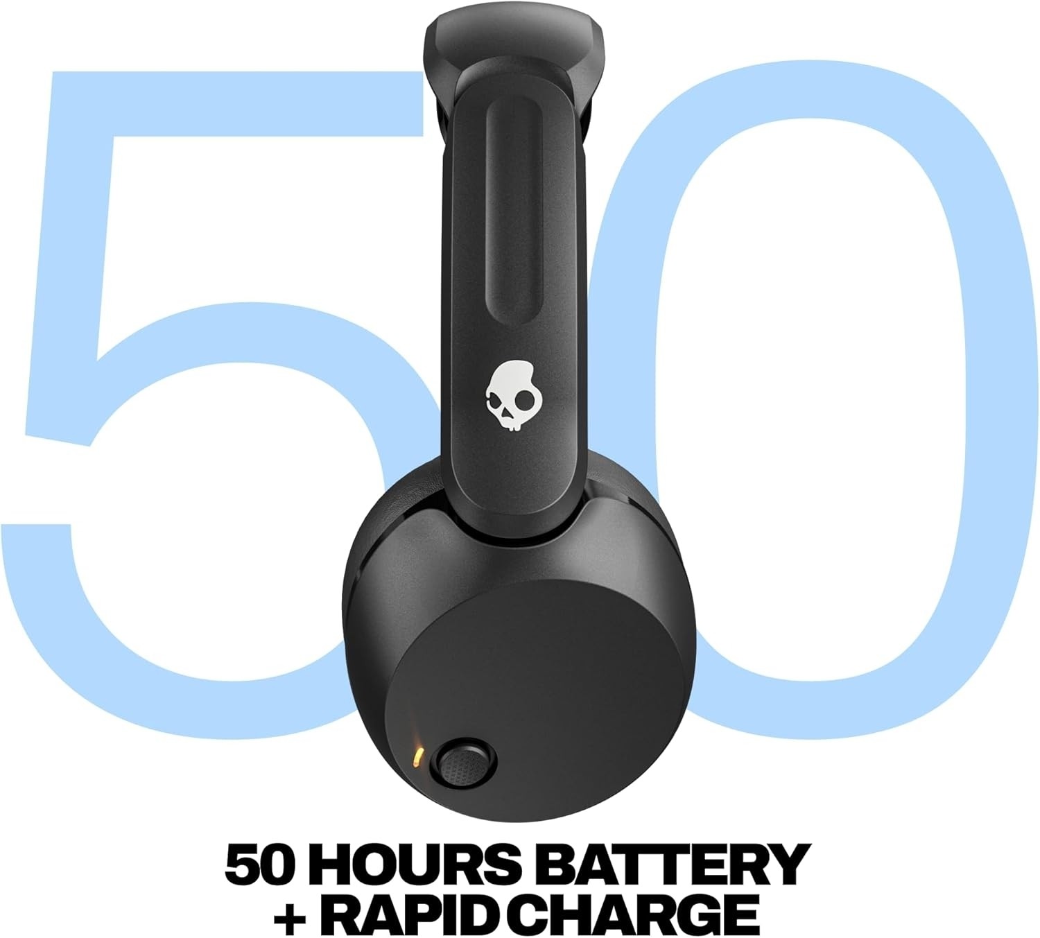 Skullcandy Icon 180 Wireless On-Ear Headphones – 50hr Battery, Black S5IEW-T740