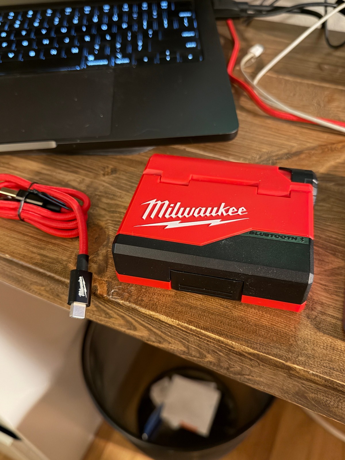 Milwaukee Jobsite Headphones w/charging cable. Gift. Used once.
