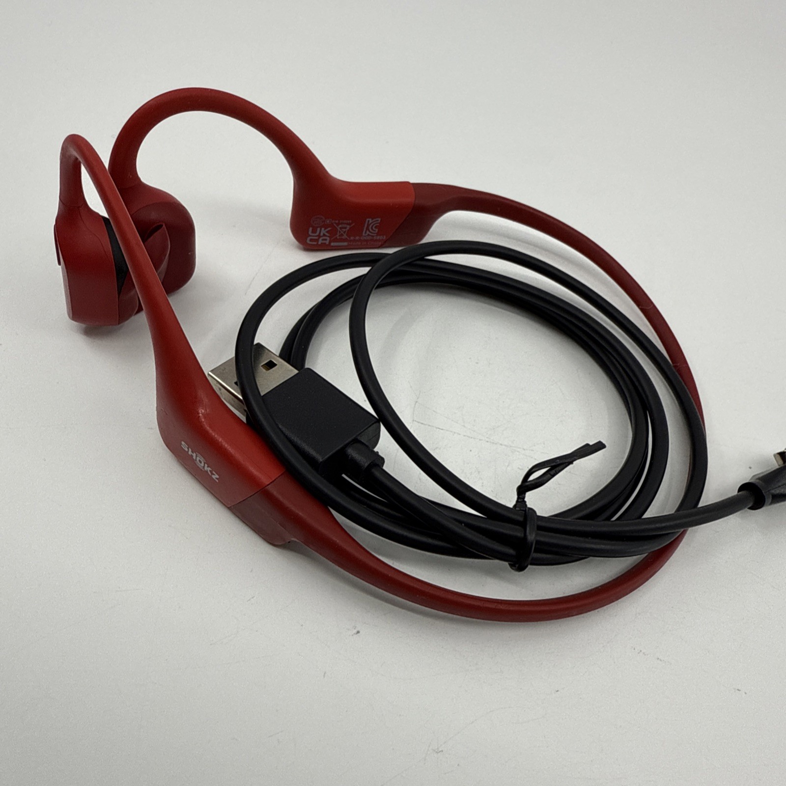 Shokz S803-ST-RD-US OpenRun Bone Conduction Open-Ear Headphones, Red *READ*