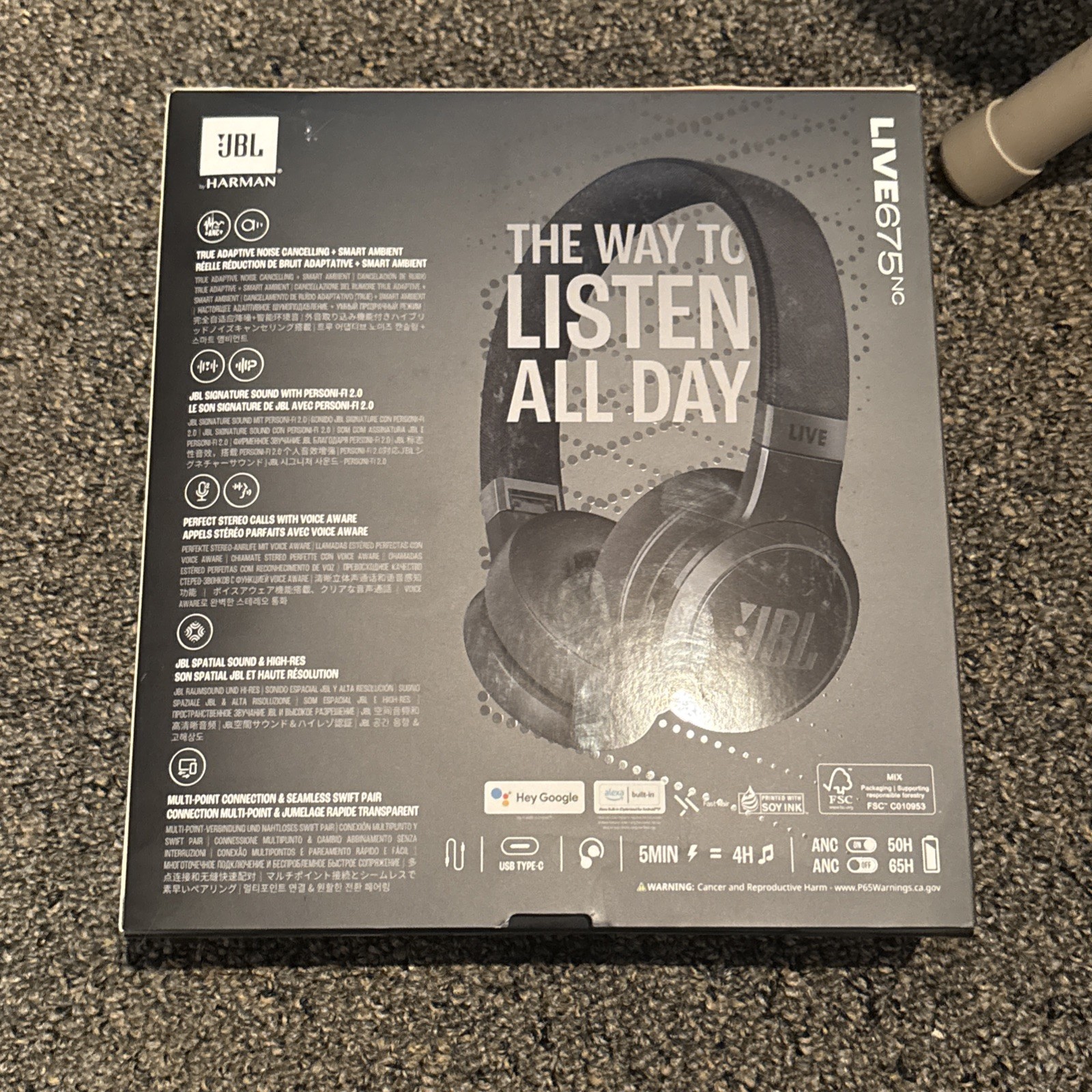 JBL Live 675NC True Adaptive Noise Cancelling Bluetooth Headphones
