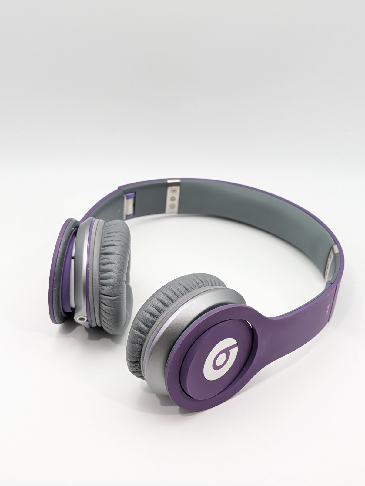 Beats by Dr. Dre JustBeats Solo Purple Gray Foldable Headphones 3.5mm Mic