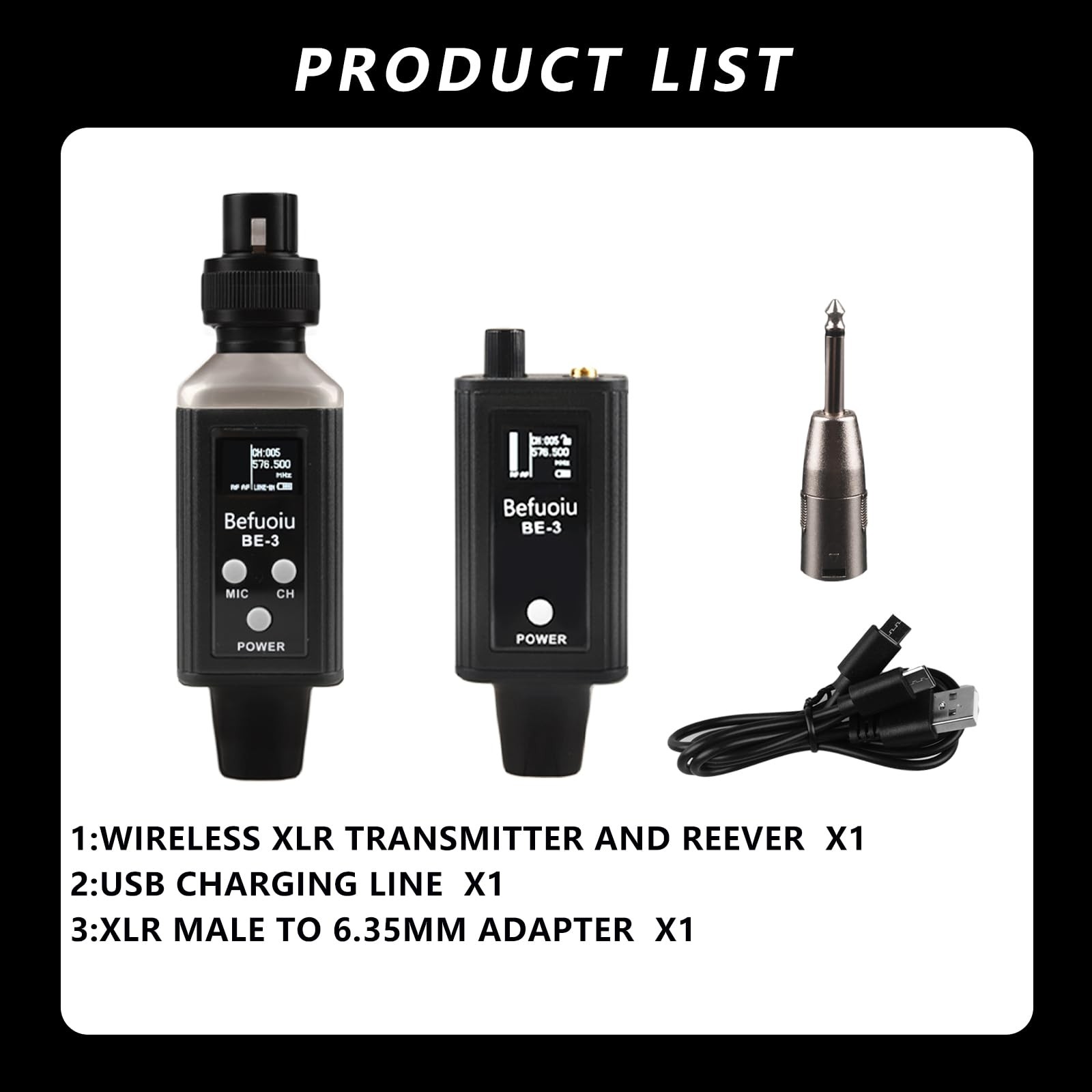 UHF Wireless In Ear Monitor System Metal, Professional IEM 1 Black