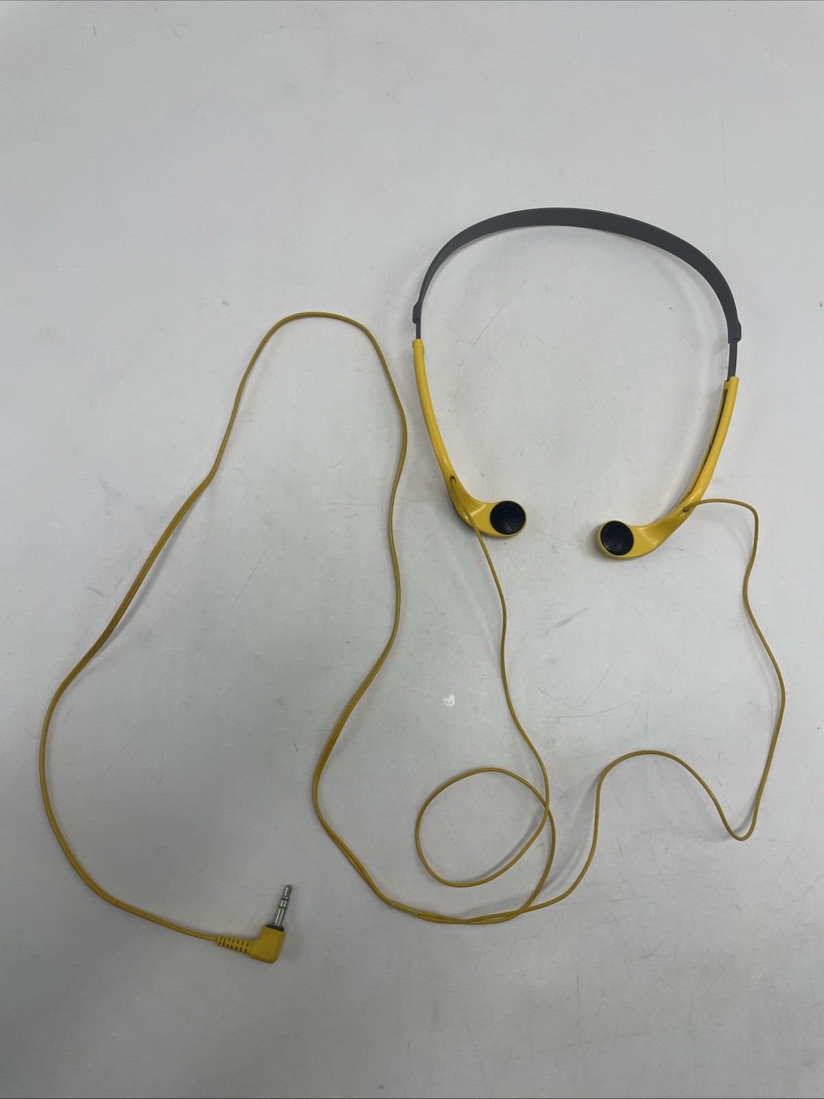 Vintage Sony Sports MDR-W014 Walkman Headphones Yellow TESTED WORKING