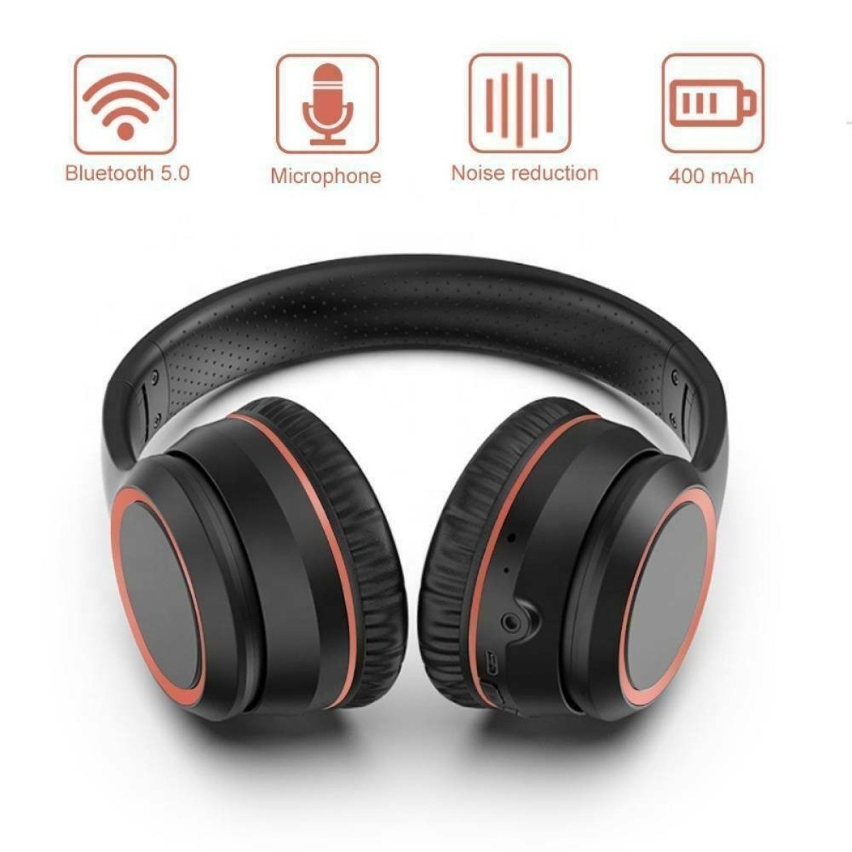 Wireless Headphones Bluetooth On-Ear Headset with up to 40 Hours Battery Life