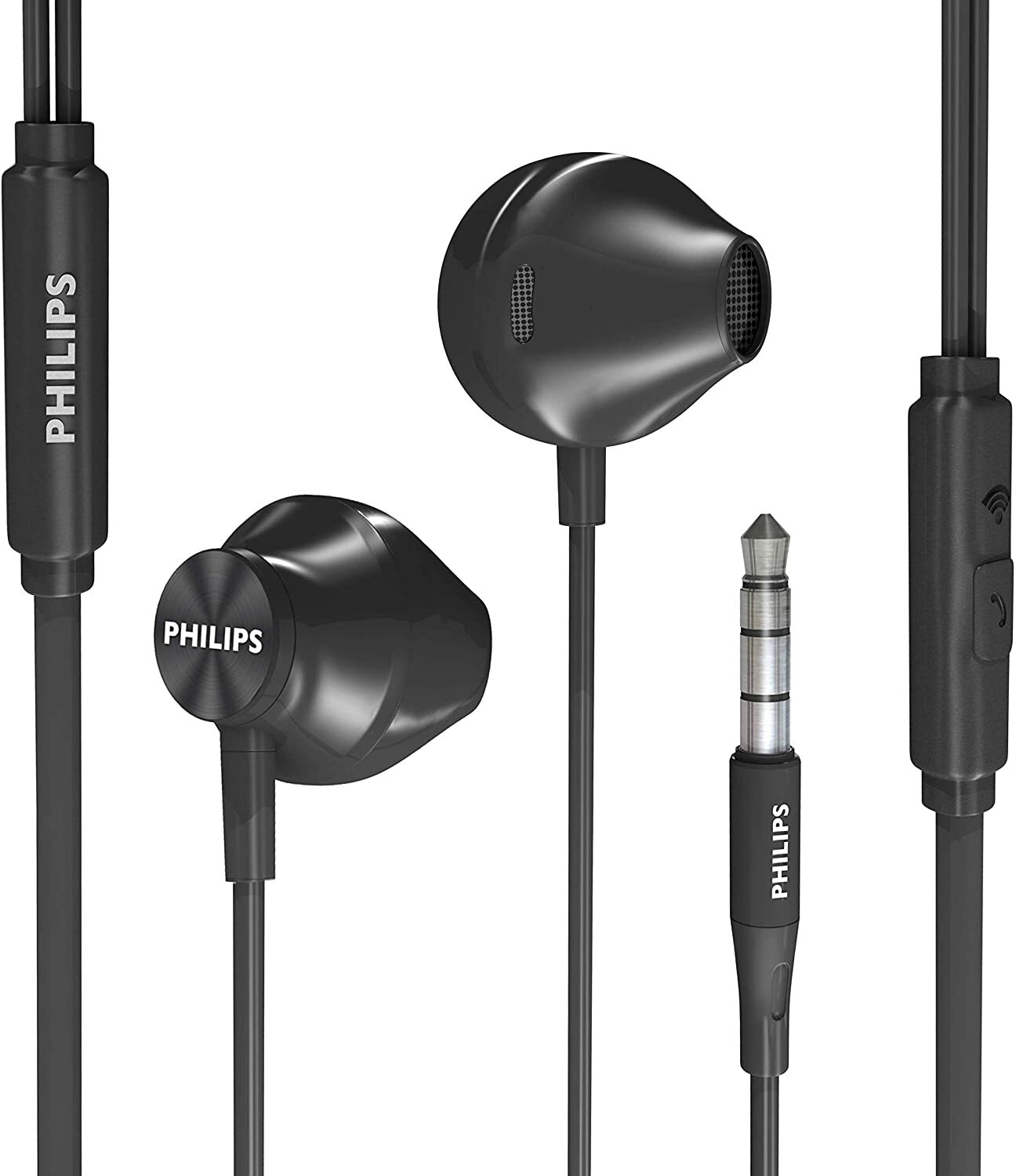 PHILIPS Wired Earbuds with Microphone Ergonomic Comfort-Fit in Ear Headphones