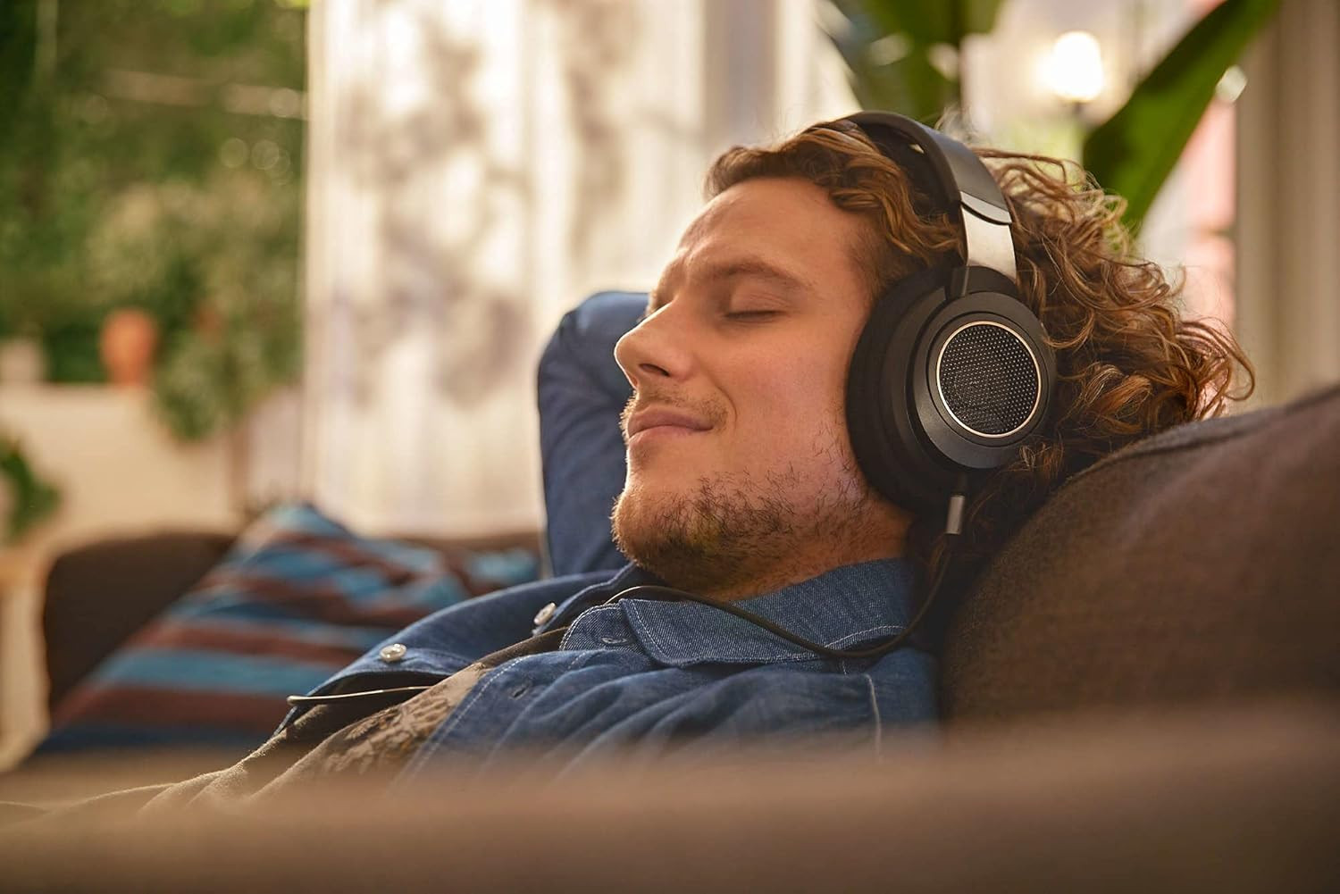 Philips Open Back Wired Headphones – Cushioned over Ear Headphones with Adjustab