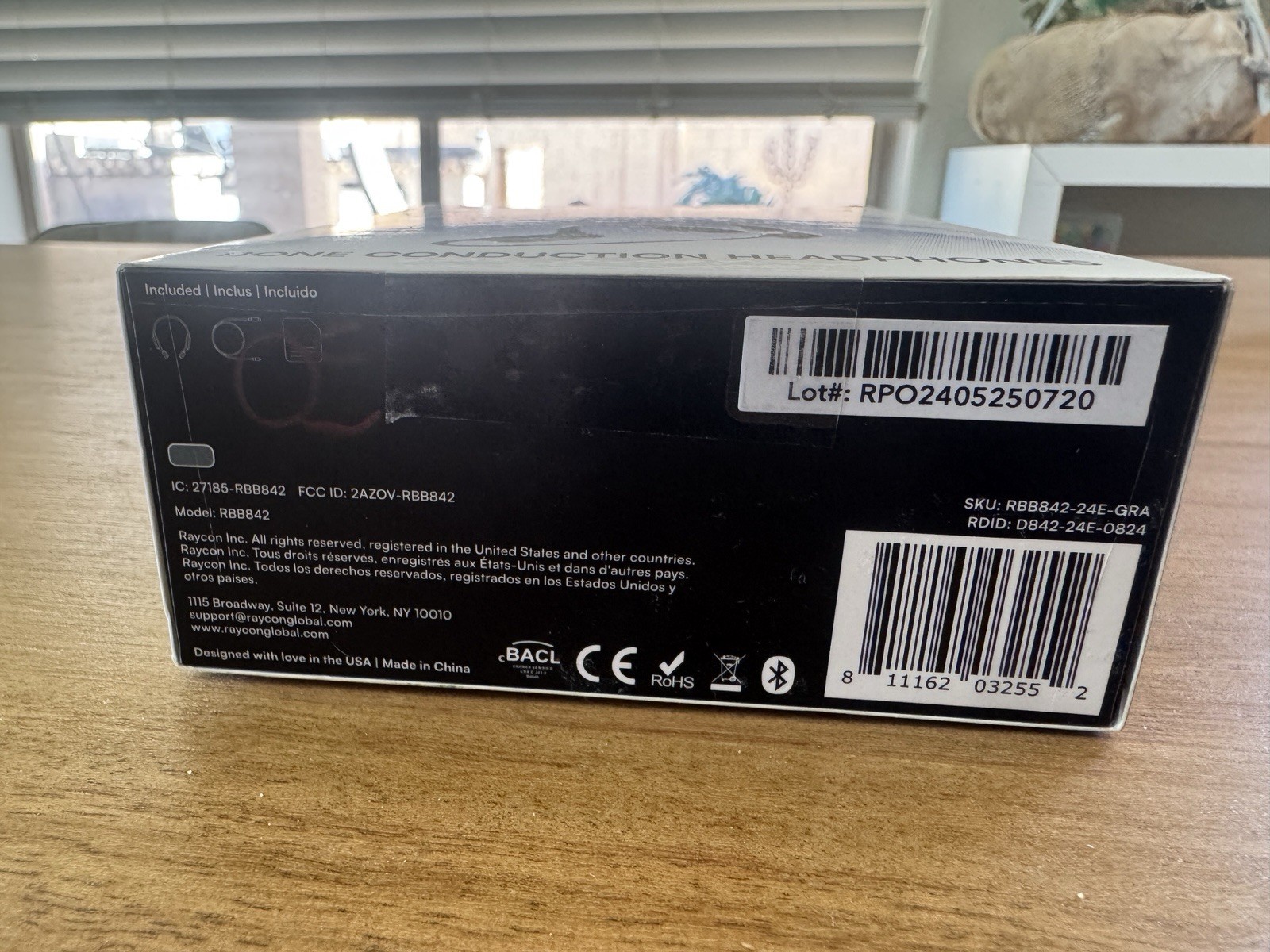 Raycon Bone Conduction Headphones (Gray) Model # RBB842 – NEW IN BOX!!!
