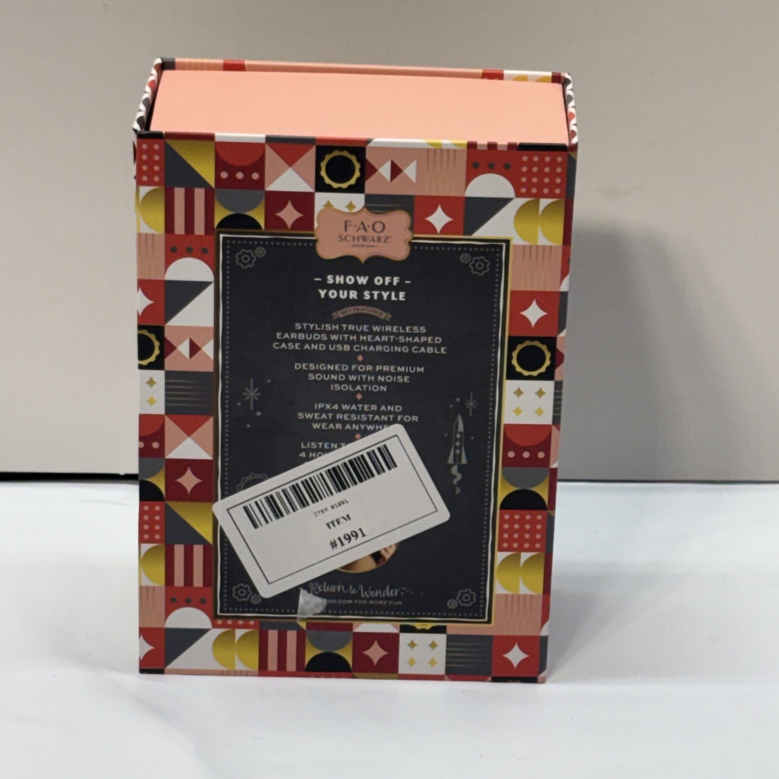 FAO Schwarz Heart Bluetooth Earbuds Pink Case Wireless Gift New