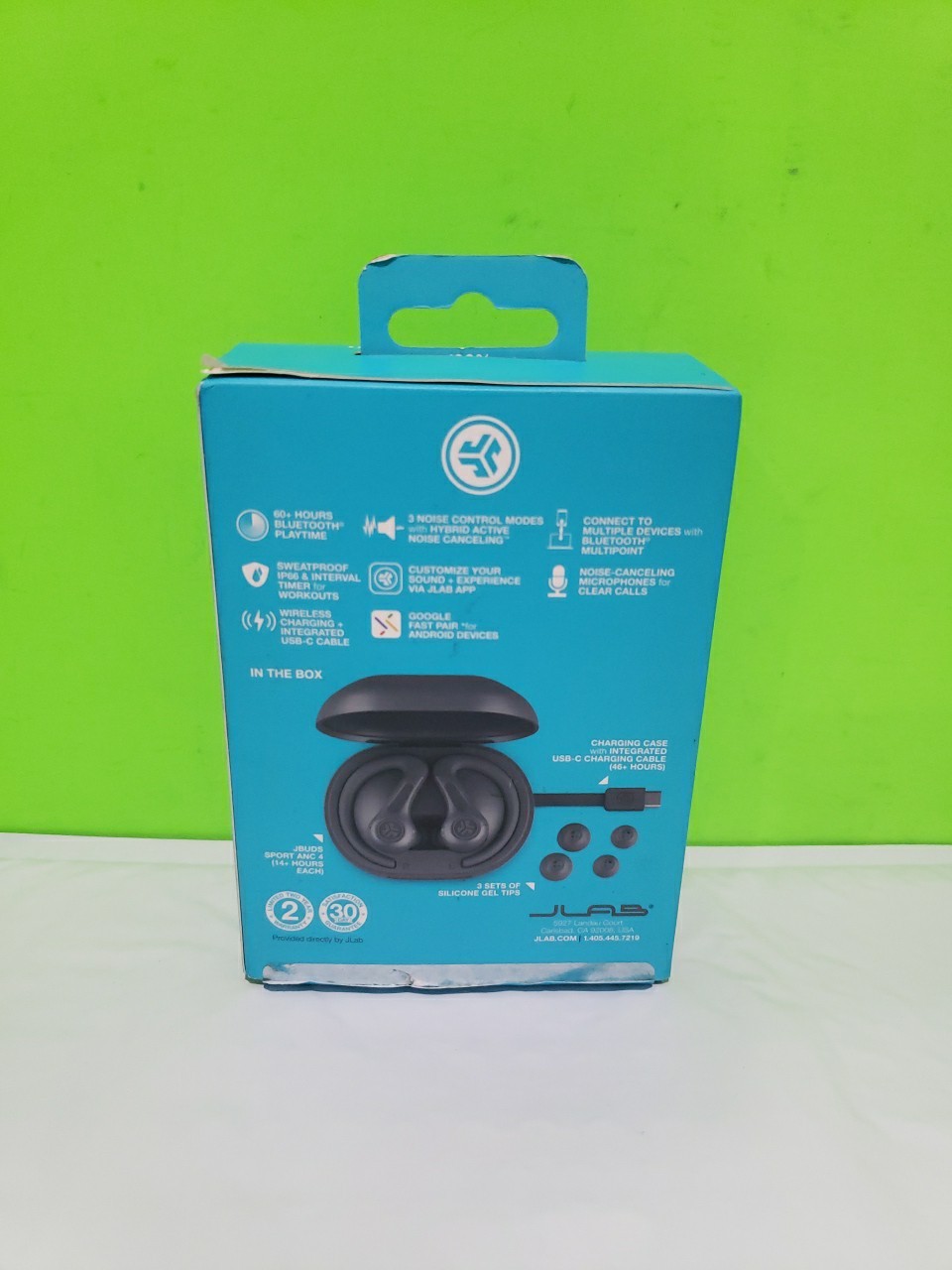 Jlab EBJBSPTANCRGPH84 JBuds Sport ANC 4 True Wireless Earbuds Graphite Open Box