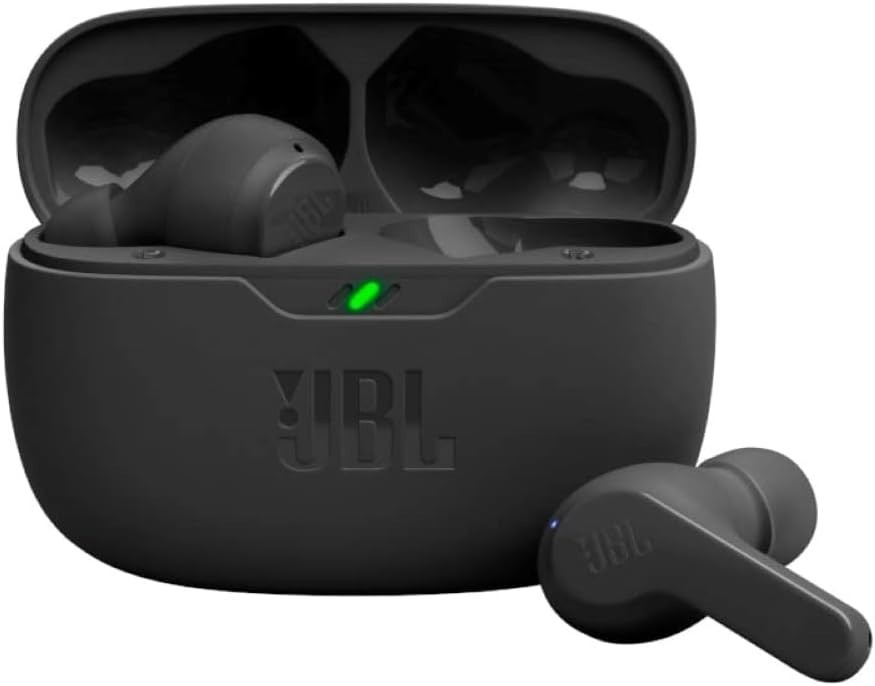 JBL Vibe Beam True Wireless Earbuds Black Deep Bass Sound Water & Dust Resistant