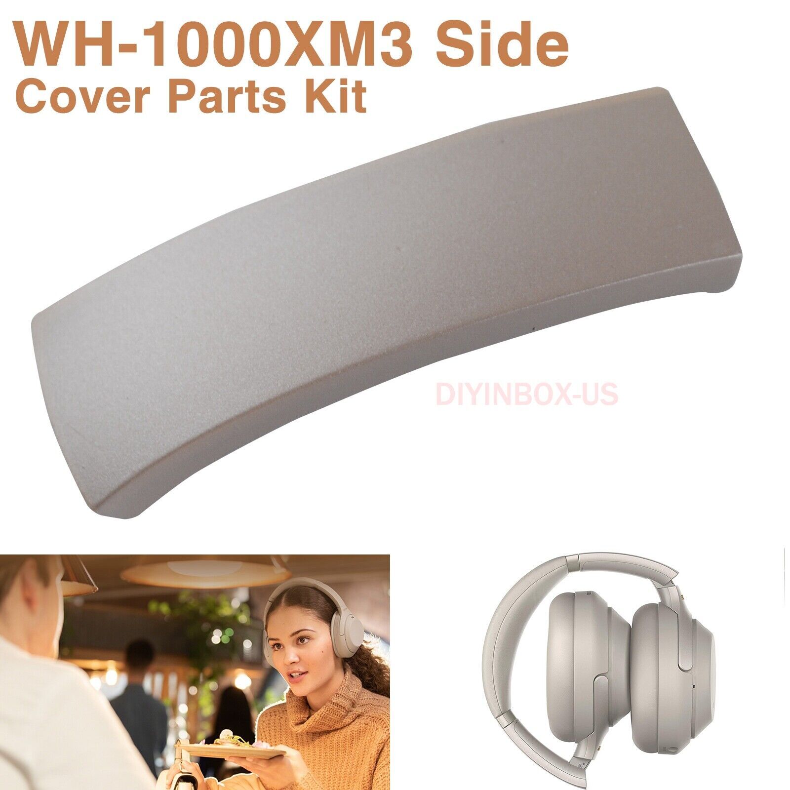 New Replace Side Cover Slider Part KIT for Sony WH1000XM3 WH-1000XM3 Headphones