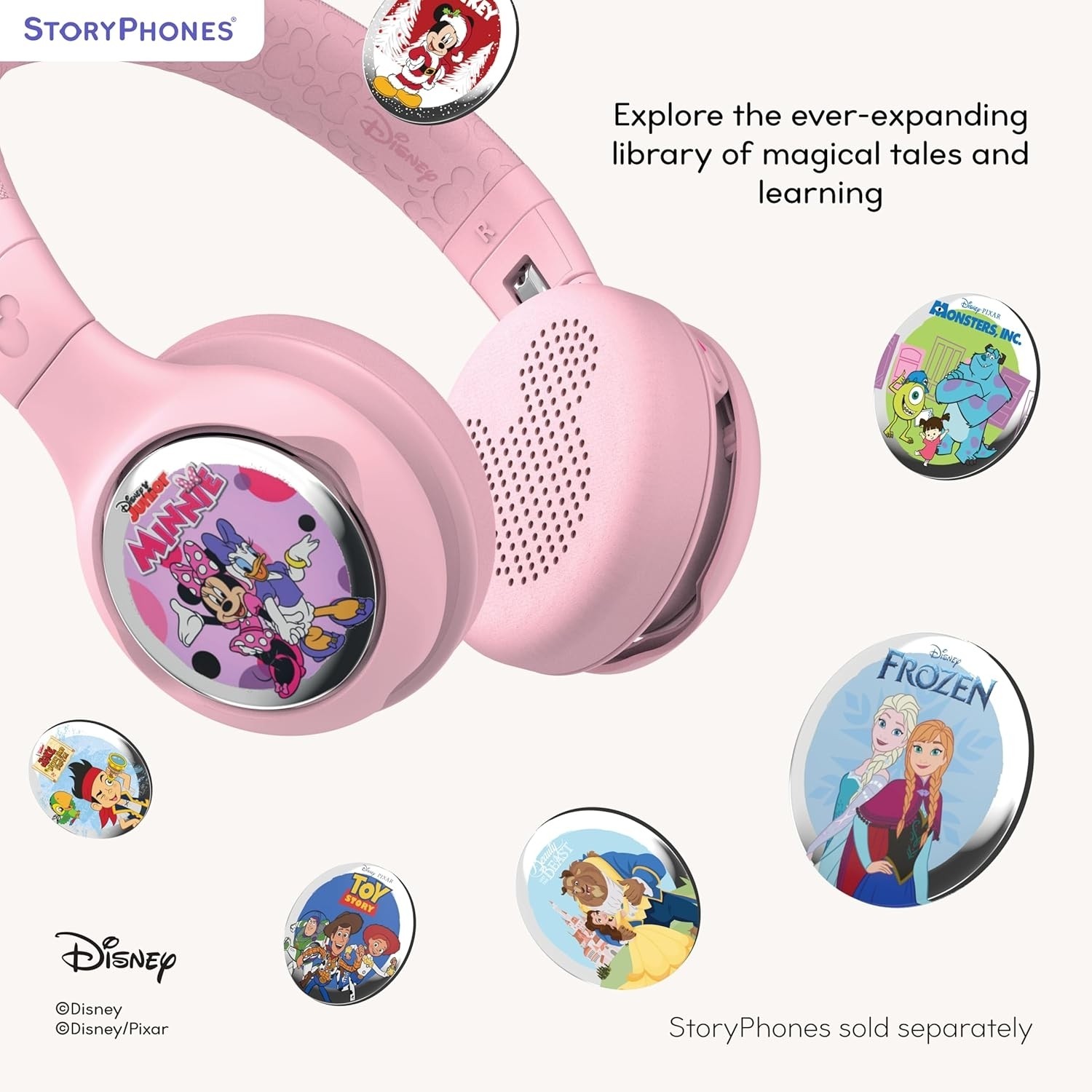 ONANOFF – StoryPhones Bluetooth Kids Folding On-Ear Storytelling Headphones with