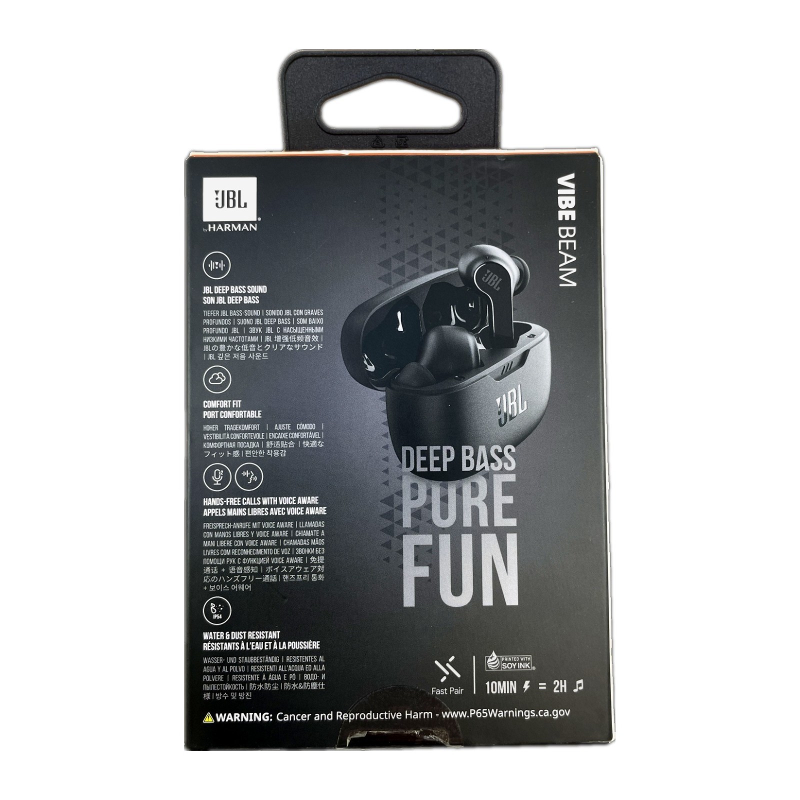 JBL Vibe Beam True Wireless Bluetooth Earbuds Black
