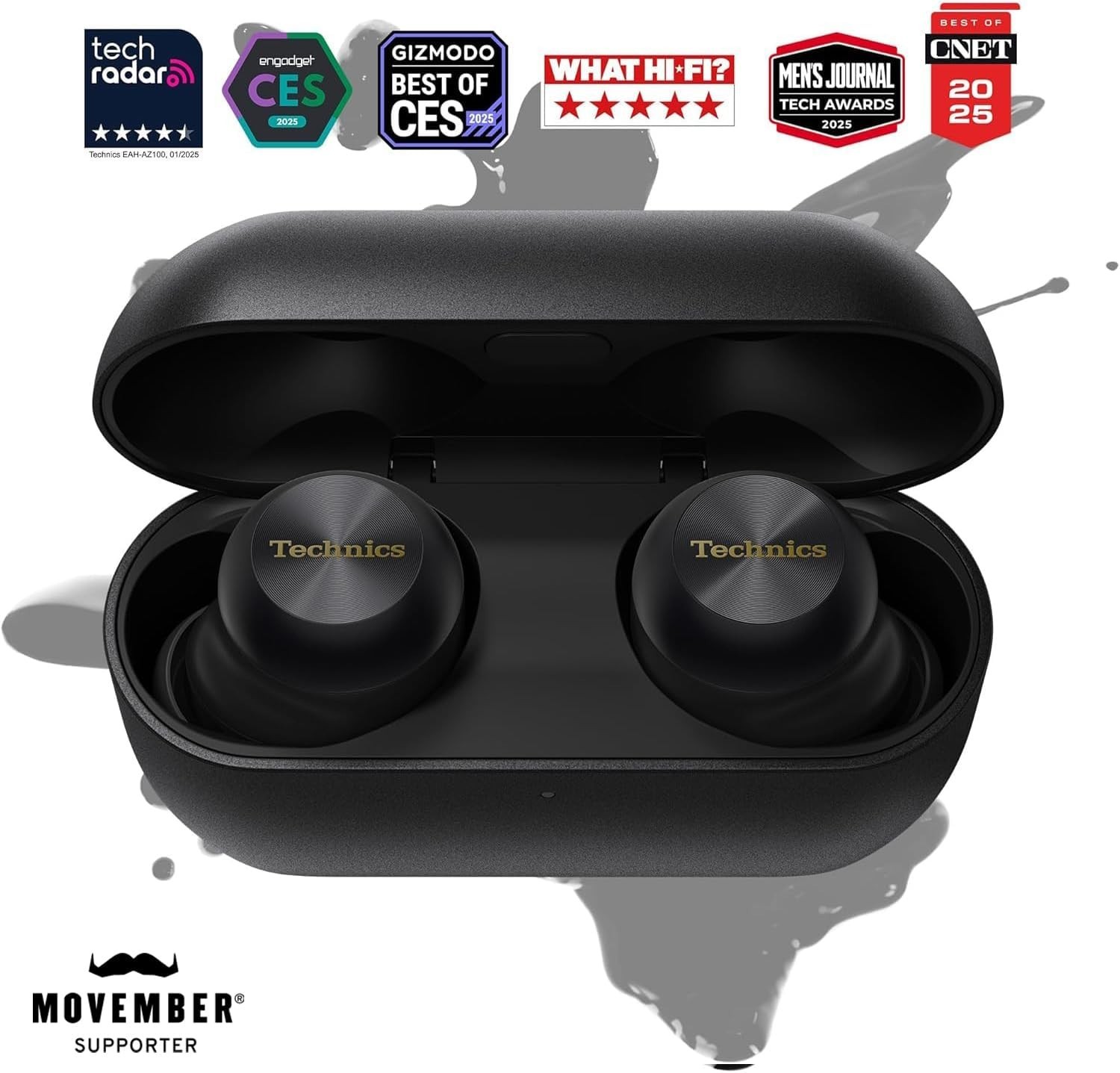 Technics EAH AZ100 True Hi-Fi Wireless Noise Cancelling Earbuds – Black – NEW